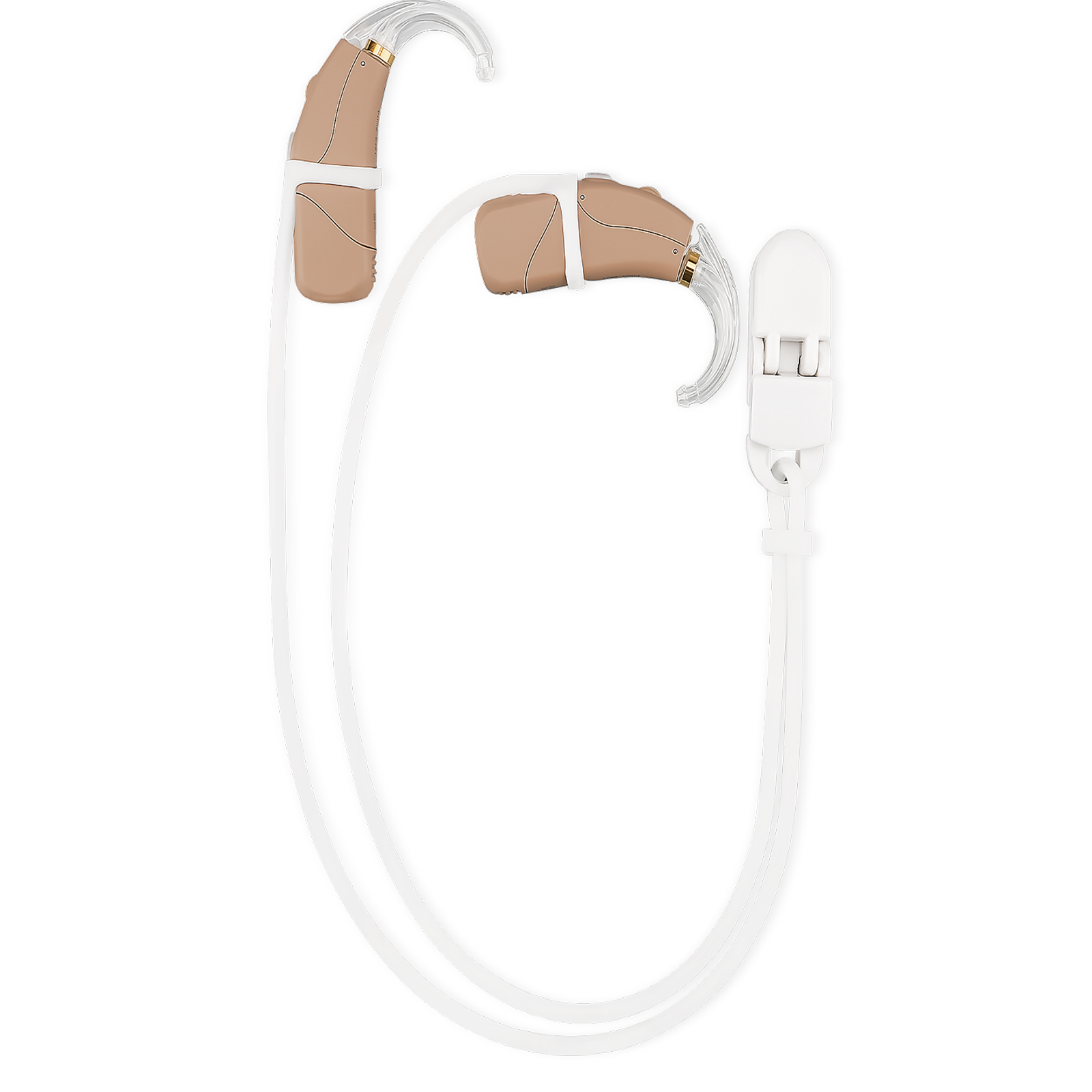 Hearing Aid Clip and Anti-Lost Lanyard Keeper-WHITE